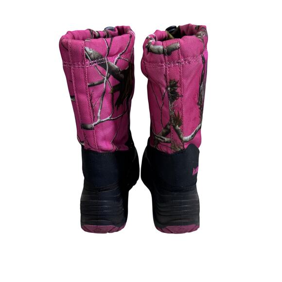 KAMIK Boots 1 Snow Winter Insulated Pink Camo Camouflage Cinching Toggle Pull On - Picture 4 of 10
